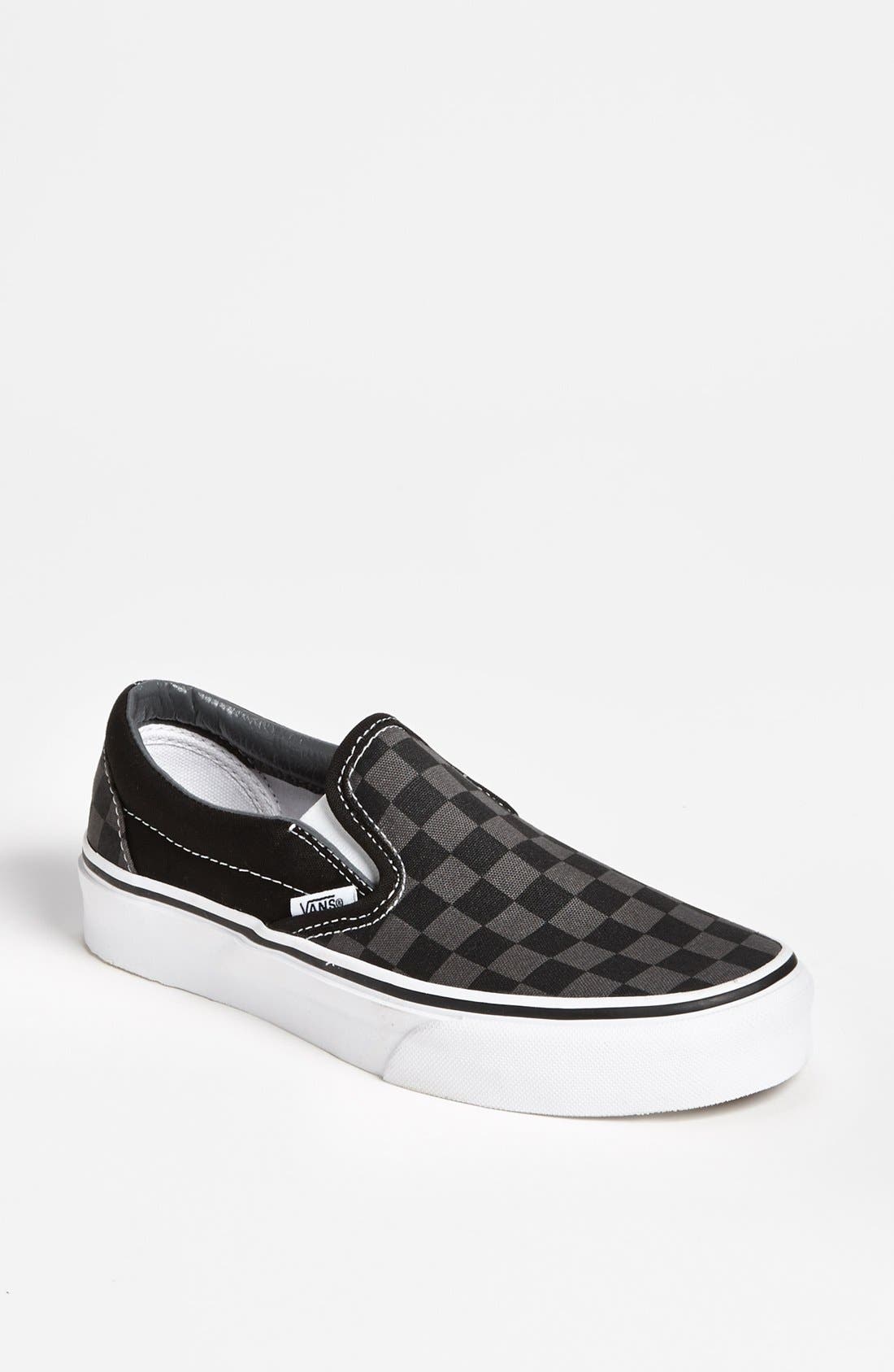 'Classic - Checker' Sneaker, Main, color, BLACK PEWTER