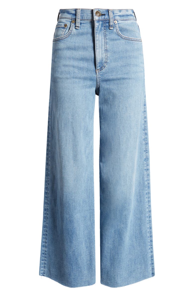 rag & bone Flexi Sofie Raw Hem High Waist Wide Leg Jeans, Alternate, color, Monterosso