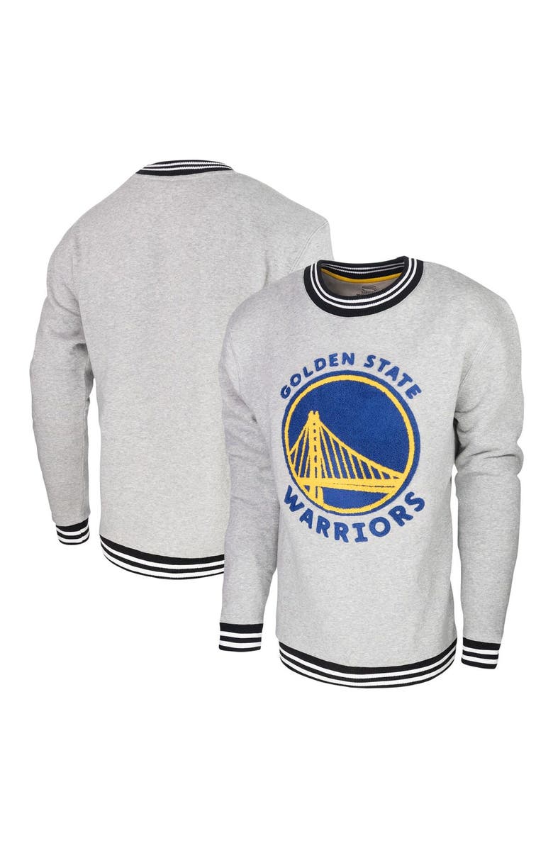 Stadium Essentials Men's Stadium Essentials Heather Gray Golden State Warriors Club Level Pullover Sweatshirt, Alternate, color, Heather Gray