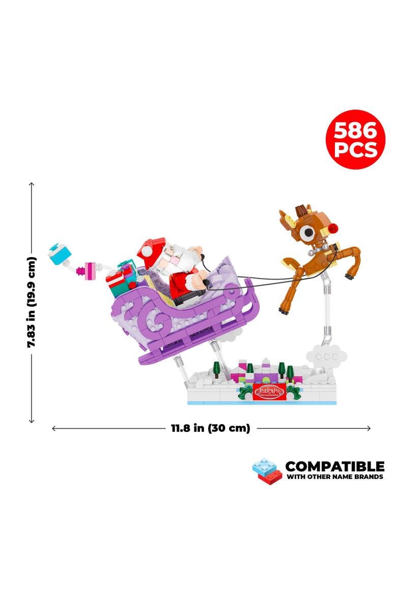 Rudolph Santa's Sleigh Building Set, Alternate, color, Red