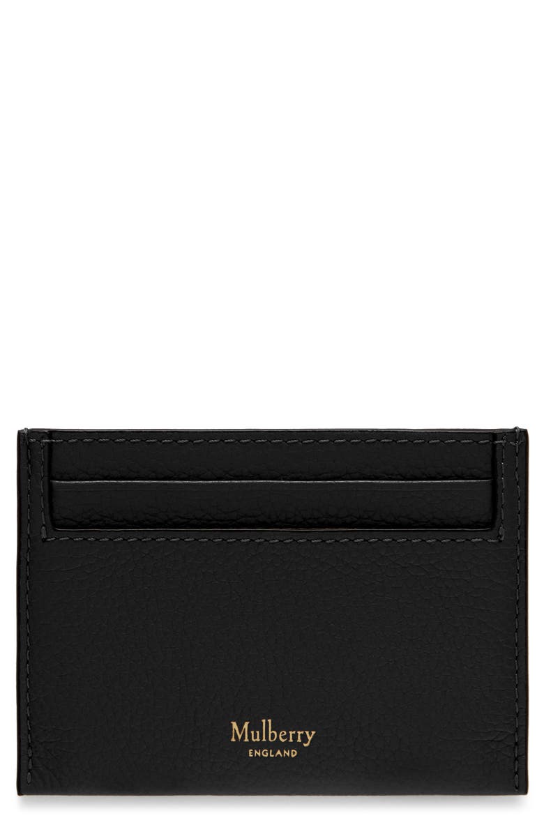 Mulberry Leather Card Case, Main, color, Black