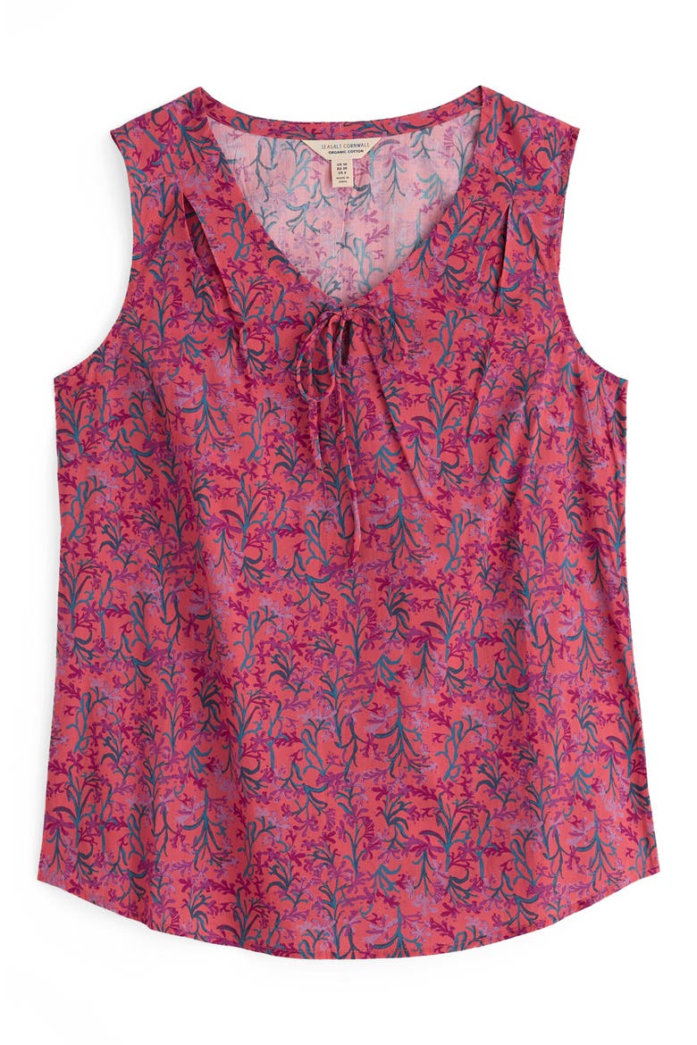 Cobbs Well Floral Sleeveless Organic Cotton Top, Alternate, color, SUMMER FRONDS CRAB CLAW