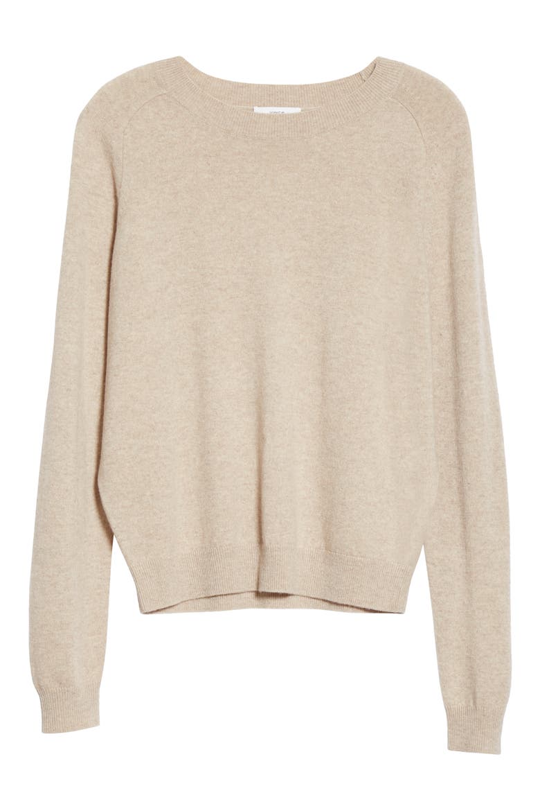 Wool & Cashmere Sweater, Alternate, color, LIGHT HEATHER MARZIPAN