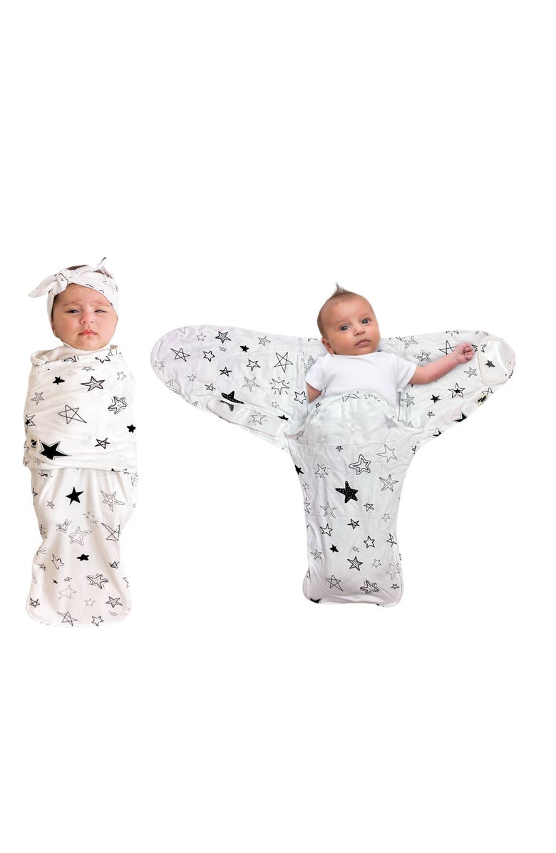 Norani Organic Snugababe Swaddle Sleep Pod with Arm Inserts, Alternate, color, Stars