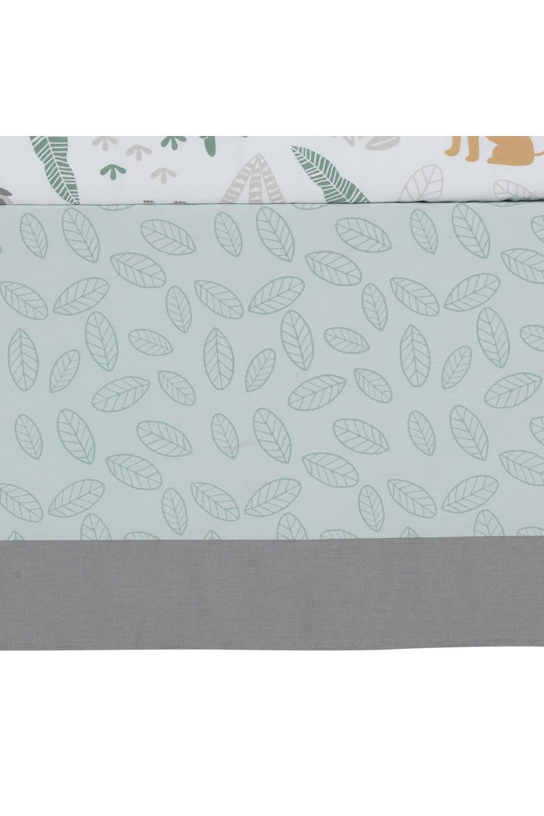 Jungle Friends 5-Piece Safari Animals Nursery Baby Crib Bedding Set, Alternate, color, Green