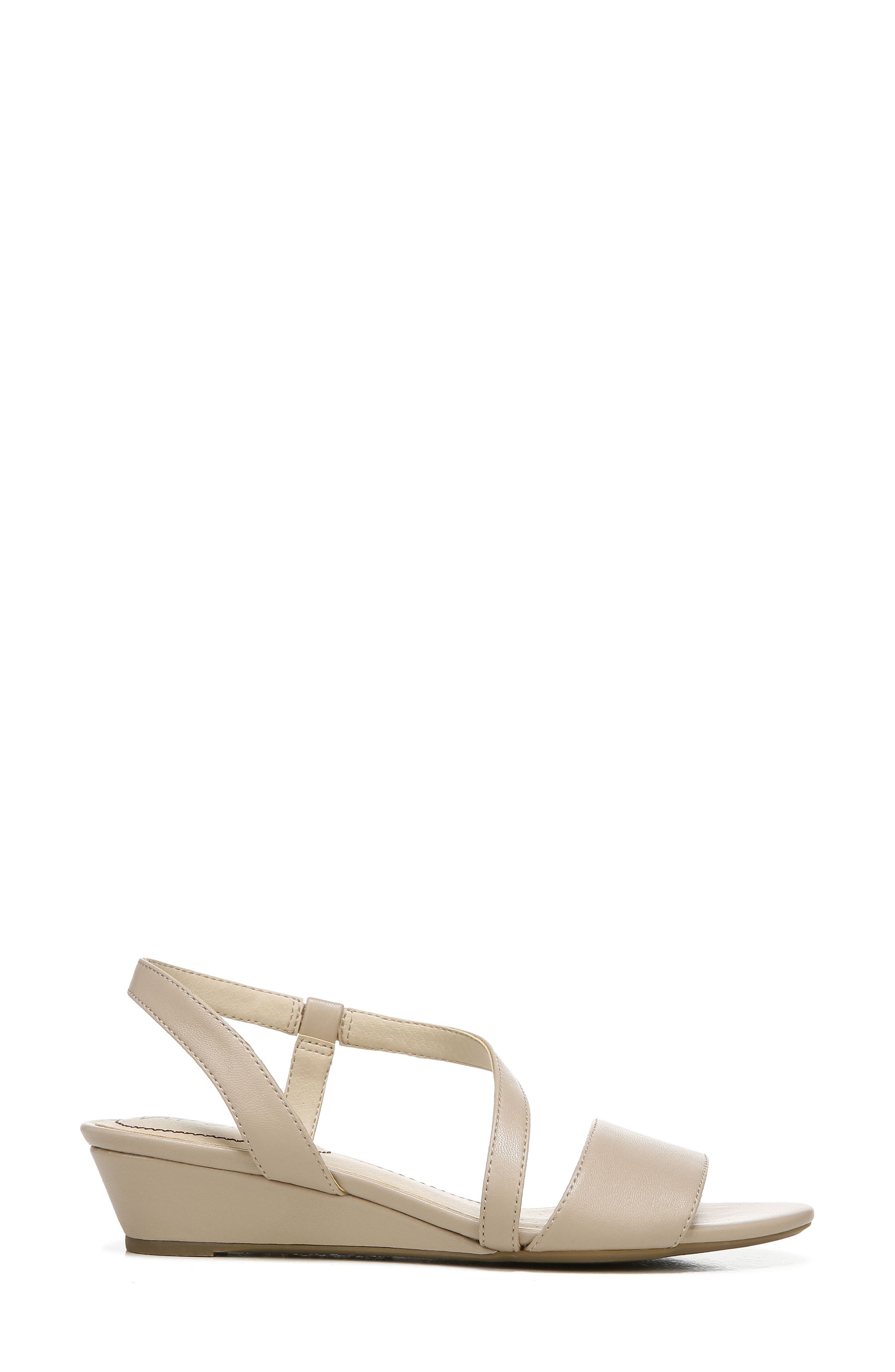 Yasmine Wedge Sandal, Alternate, color, TENDER TAUPE SYNTHETIC