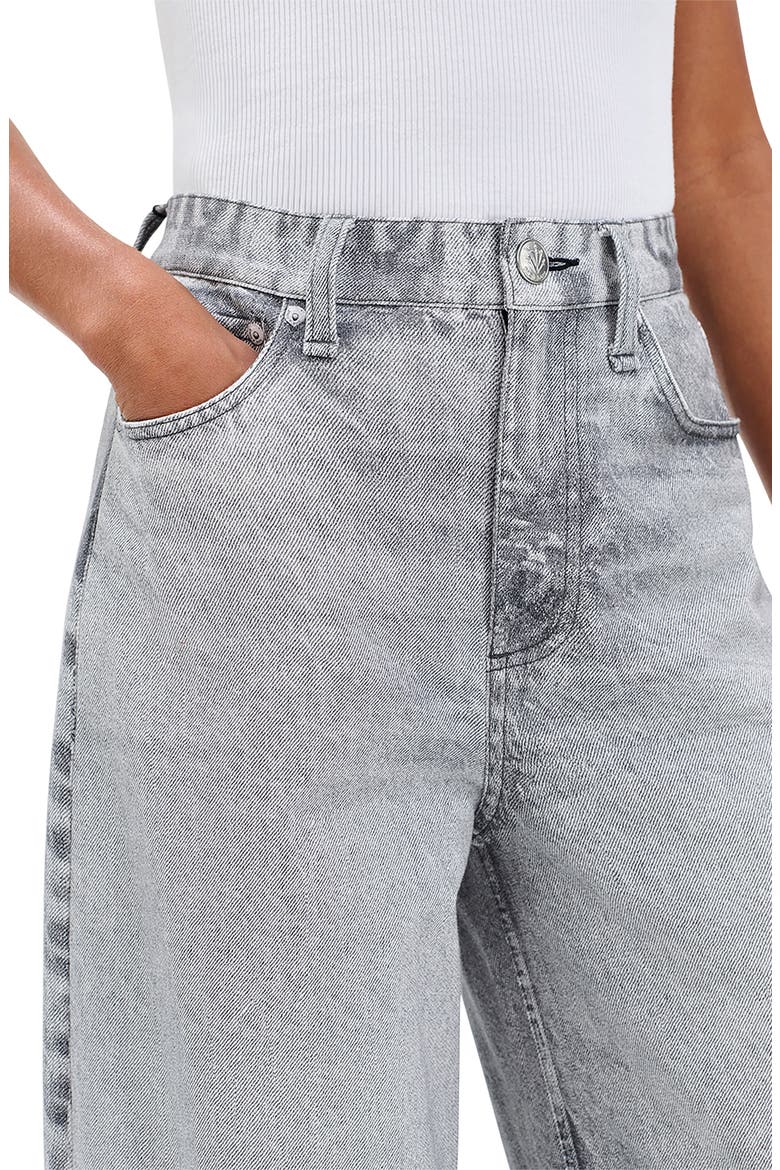 rb Miramar Sofie High Waist Ankle Wide Leg Terry Sweatpant Jeans, Alternate, color, ICYGR