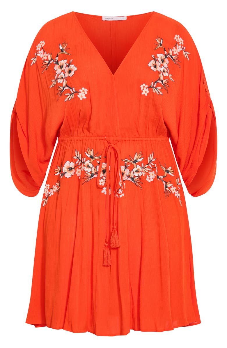 City Chic Seville Floral Embroidery Minidress, Alternate, color,