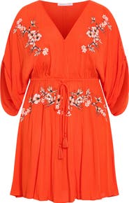 City Chic Seville Floral Embroidery Minidress