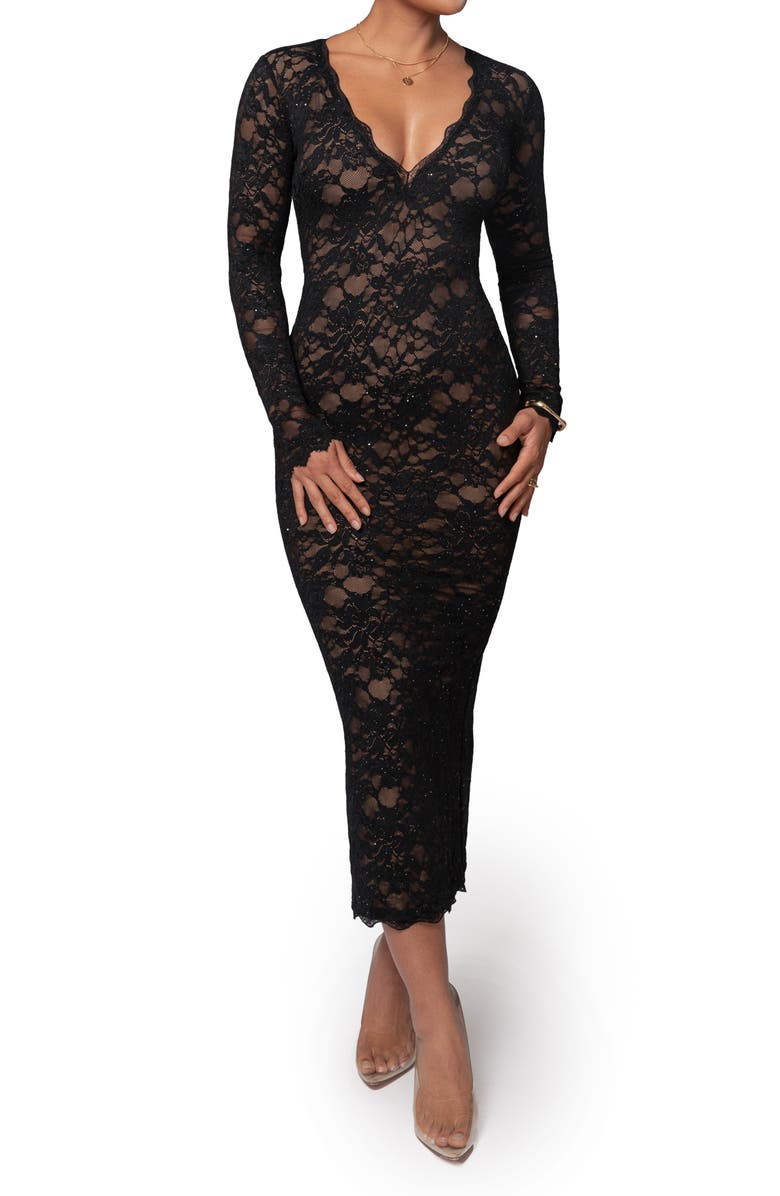 JLUXLABEL Canada Long Sleeve Lace Body-Con Dress, Alternate, color,