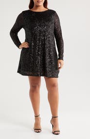 Melrose and Market Sequin Long Sleeve Minidress