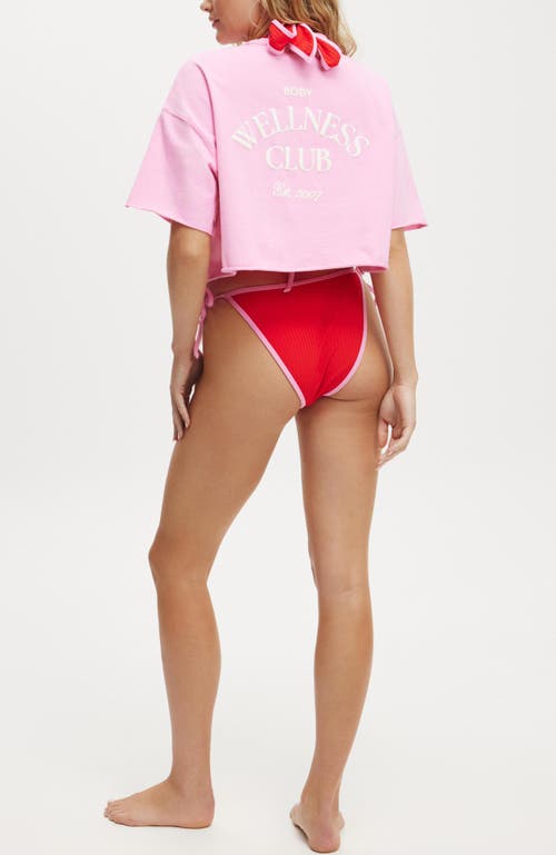 Cotton On Body Active Relaxed Cropped Tshirt In Millennial Pink Coconut Milk