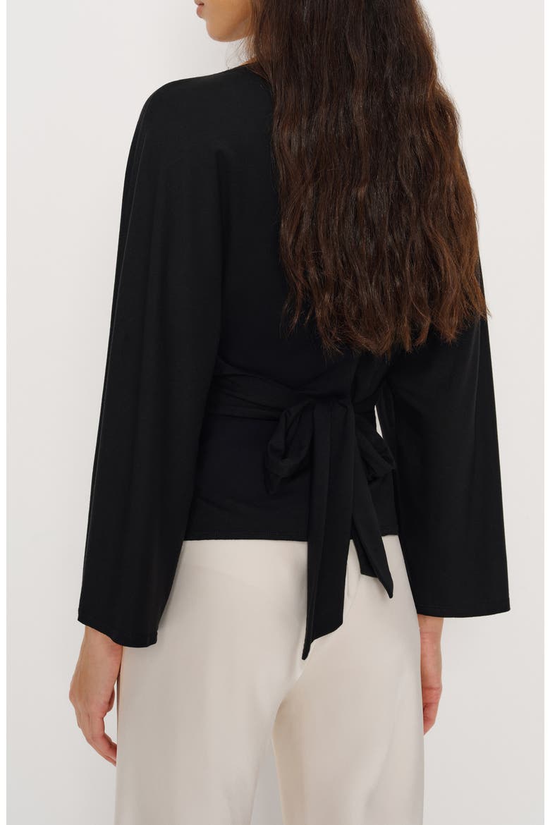 Avery Long Sleeve Top, Alternate, color, BLACK