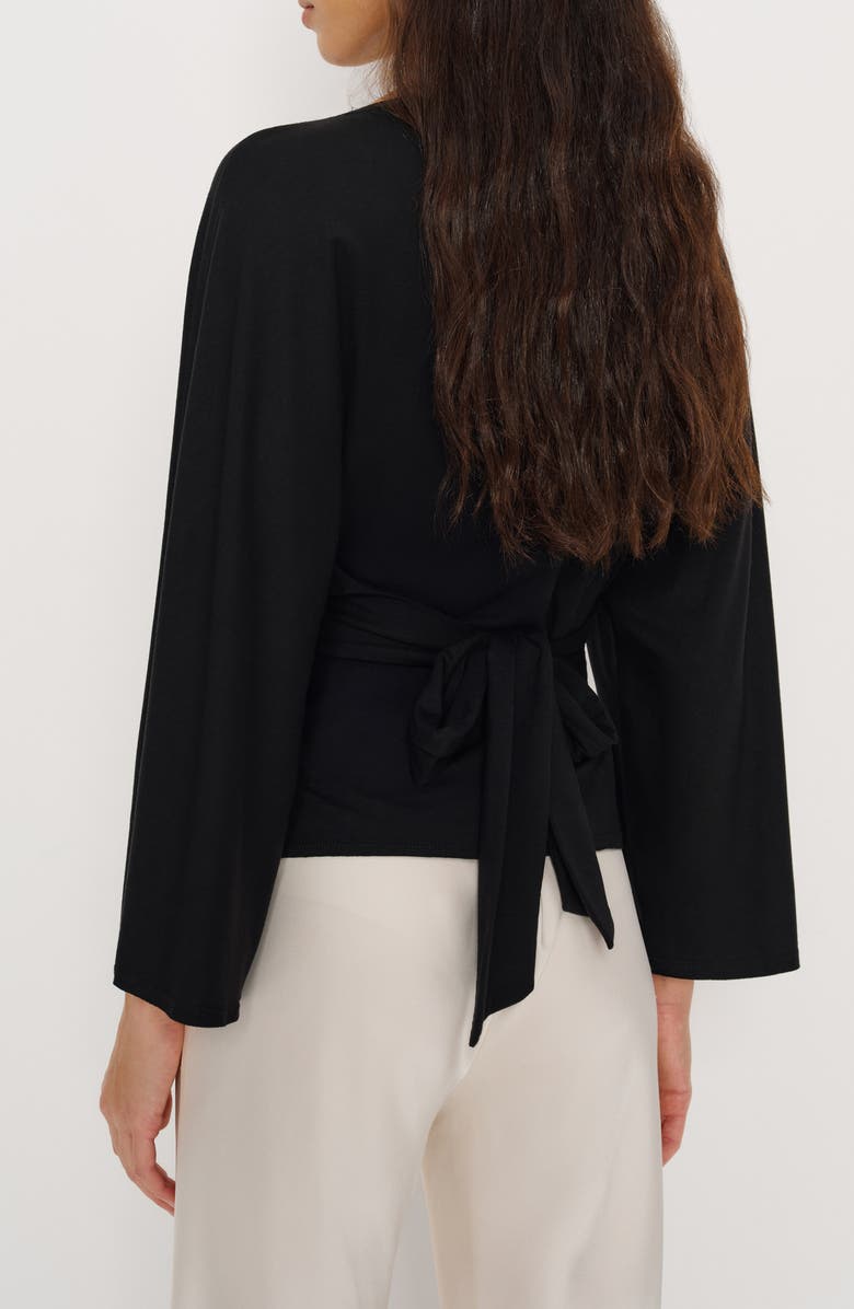 Reformation Avery Boatneck Knit Top, Alternate, color, Black