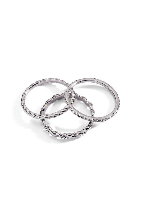 Rope Stacking Texture Ring Set of 3