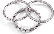 Alex and Ani Rope Stacking Texture Ring Set of 3