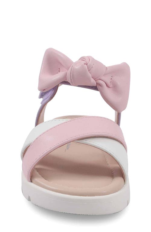 Shop Jessica Simpson Kids' Tia Cross Bow Ankle Strap Sandal In Pink Multi
