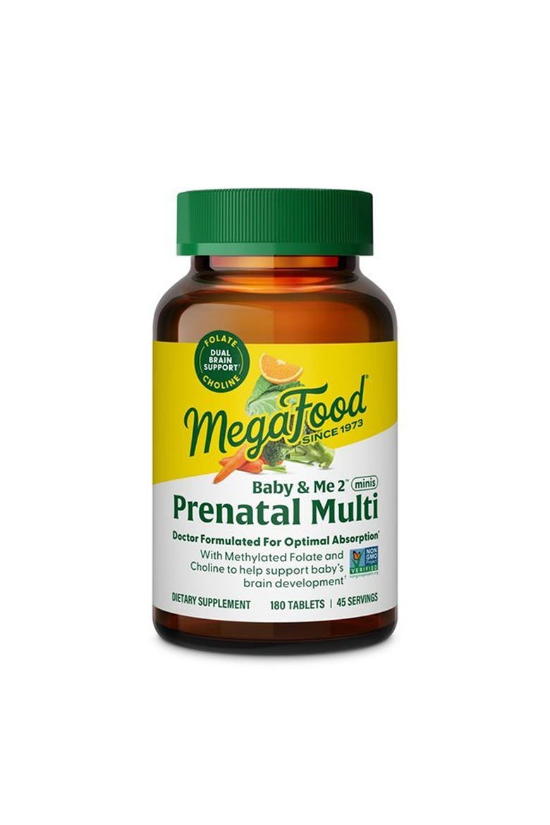 Baby & Me 2 Prenatal Multivitamin for Women with Choline & Methyl Folate, Vegetarian, 180 Mini Tablets, Main, color, None