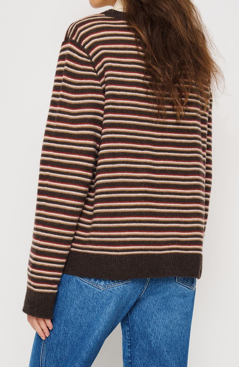Reformation Stripe Cashmere Sweater, Alternate, color, Compost Multi Stripe