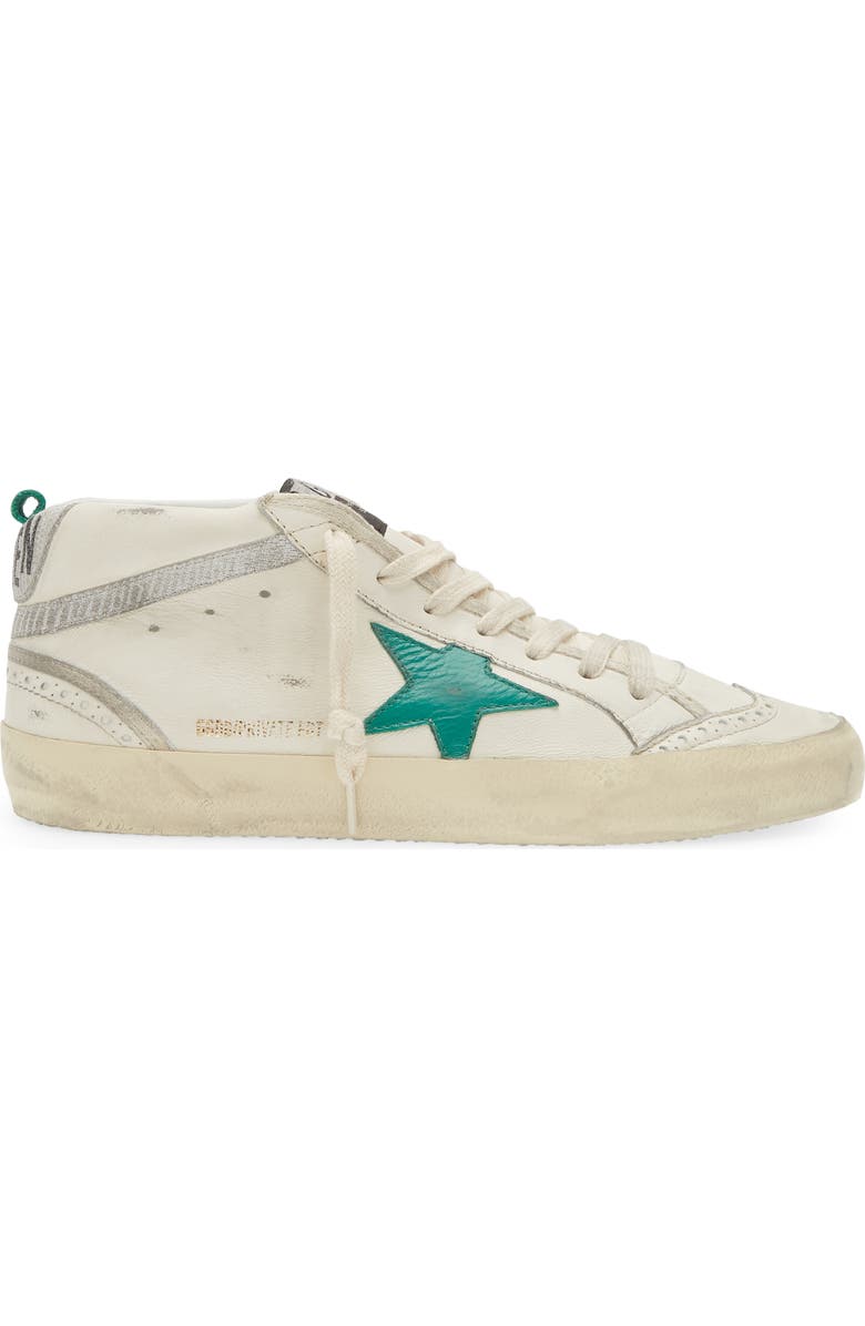 Golden Goose Mid Star Sneaker, Alternate, color, White/ Green