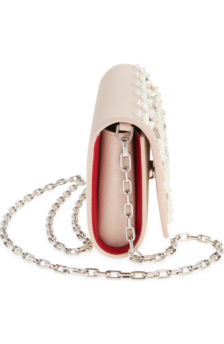 Christian Louboutin Paloma Leather Clutch, Alternate, color, Leche/ Multi