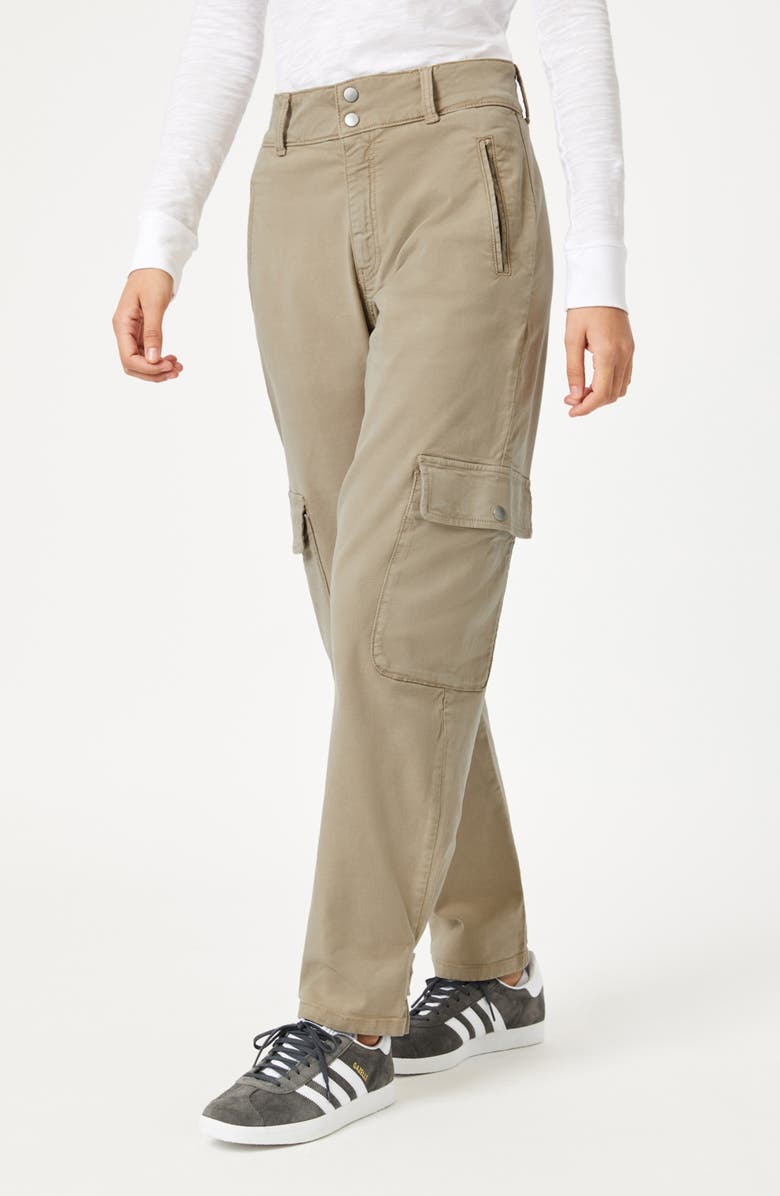 Mavi Jeans Elise Chinchilla Luxe Twill Cargo Pants, Alternate, color, Chincilla Luxe Twill