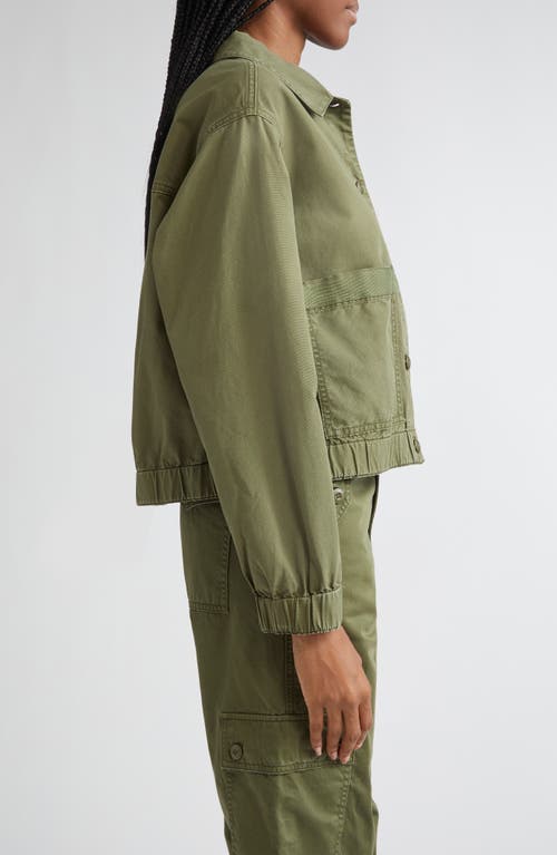Veronica Beard Joyner Cotton Twill Shacket In Green