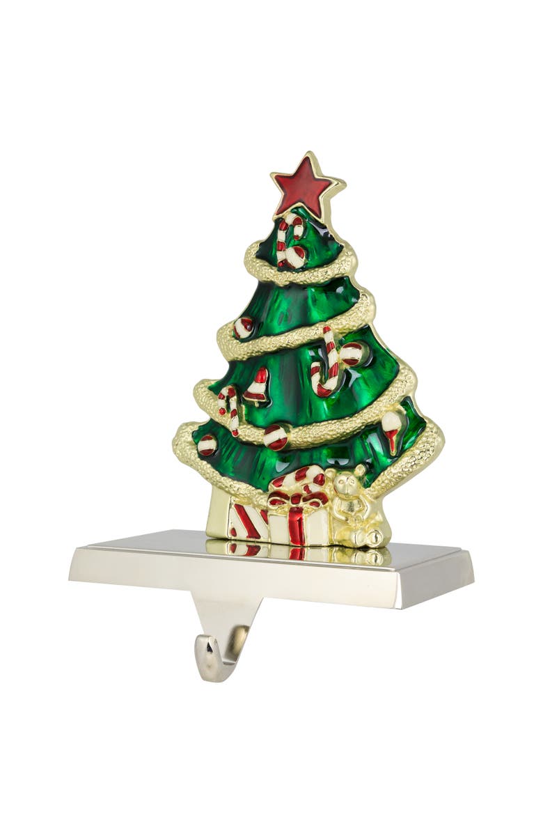 Northlight Decorated Christmas Tree Metal Stocking Holder - 6", Alternate, color, 
