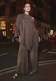 ELOQUII Semi Sheer Shimmer Sweater Pant