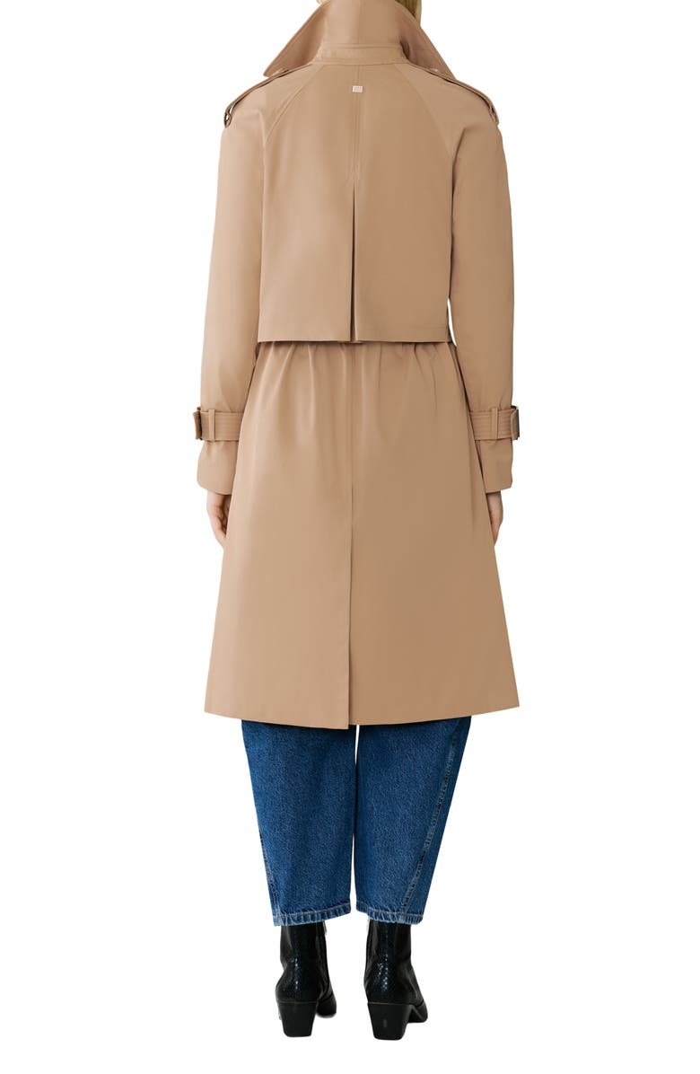 Soia & Kyo Becky Double Breasted Trench Coat, Alternate, color, Teak