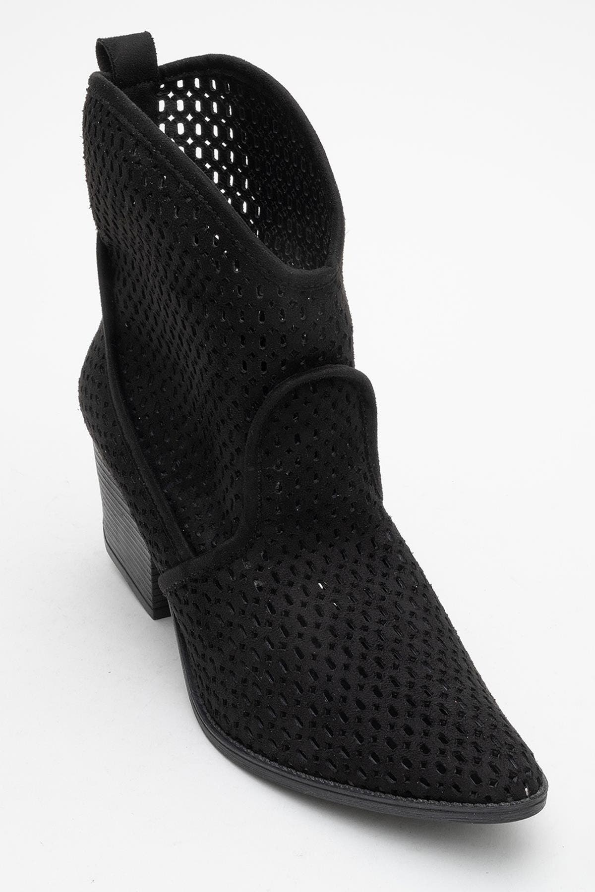 Pera Block Heel Summer Boot, Alternate, color, Black Faux Leather