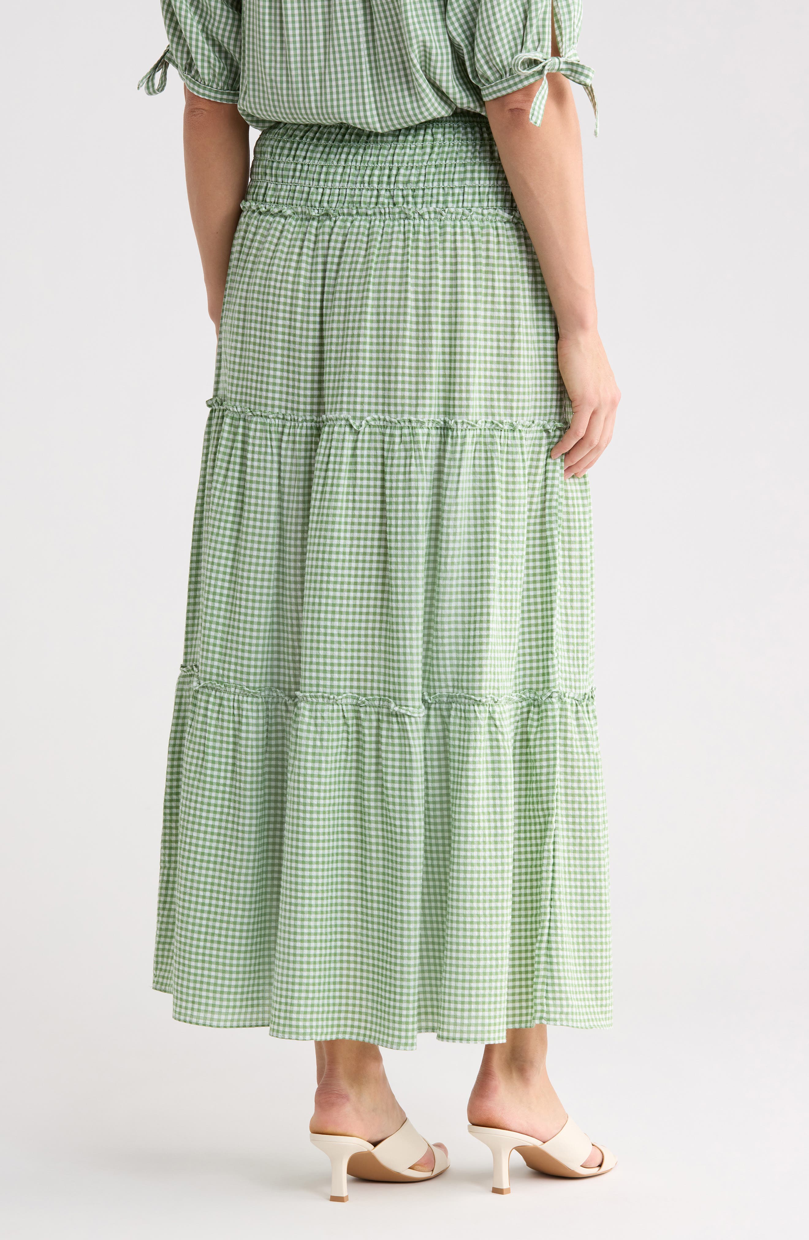 Gingham Tiered Skirt - image 4