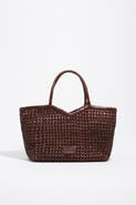 Bimba y Lola Braided Leather Shopper Bag