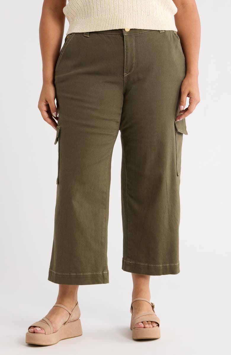 Democracy Contrast Stitch Cargo Jeans, Main, color, Caper