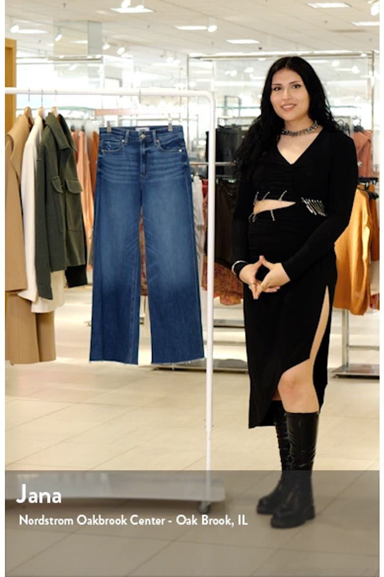 Anessa High Waist Raw Hem Wide Leg Jeans video