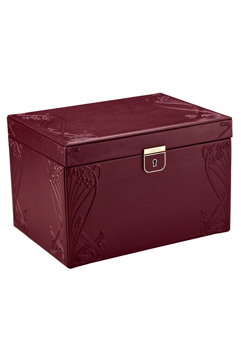 X LIBERTY Large Jewelry Box, Alternate, color, Burgundy