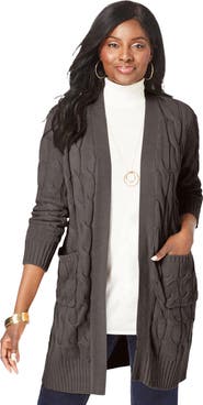 Jessica London Cable Duster Sweater