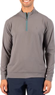 TailorByrd Micro Grid Quarter Zip Performance Pullover