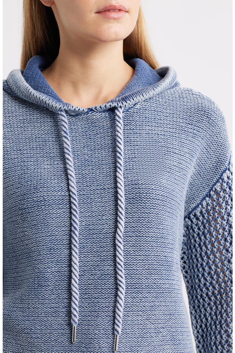 Open Stitch Hoodie, Alternate, color, CADET BLUE