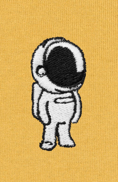 Dalix Astronautt Cropped Fleece Hoodie In Heather Mustard