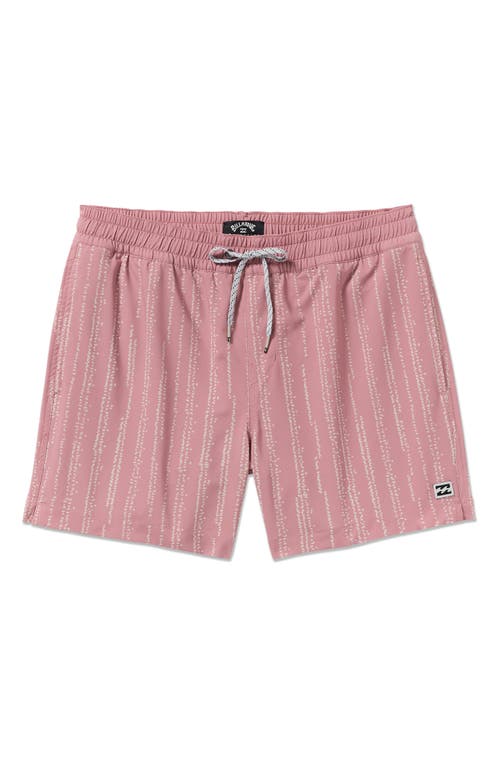Billabong Lineup Layback Swim Trunks In Pink