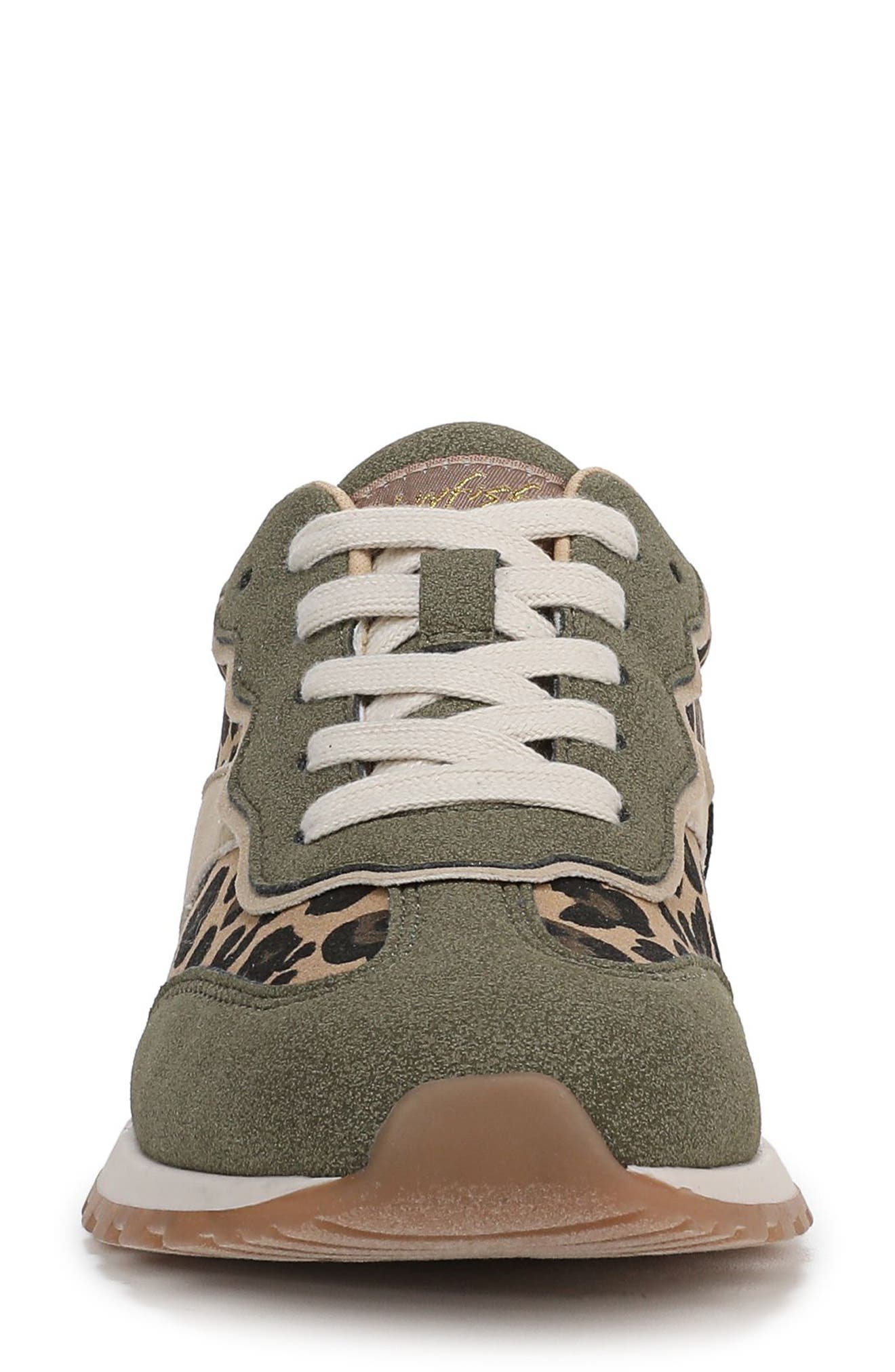 Blowfish Malibu Valley Sneaker, Alternate, color, Olive / Leopard Faux Suede