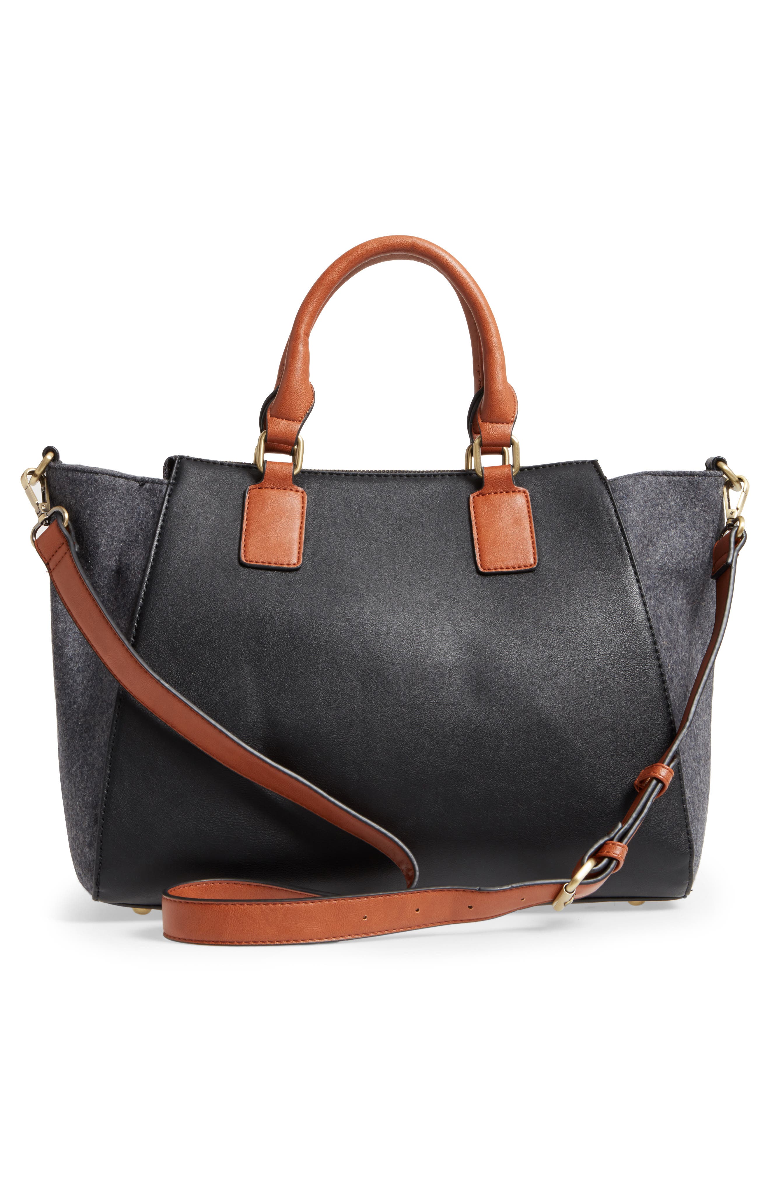 Sole Society 'Jensen' Mixed Media Tote, Alternate, color, 