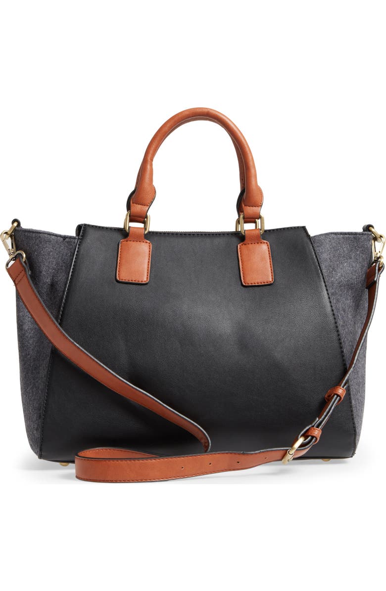 Sole Society 'Jensen' Mixed Media Tote, Alternate, color,