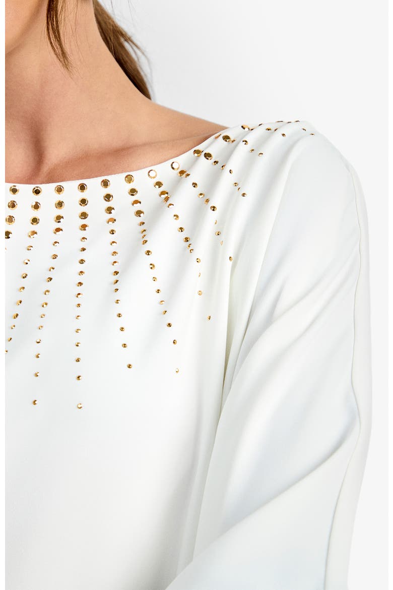 Neena Rhinestone Caftan Dress, Alternate, color, Whitewash