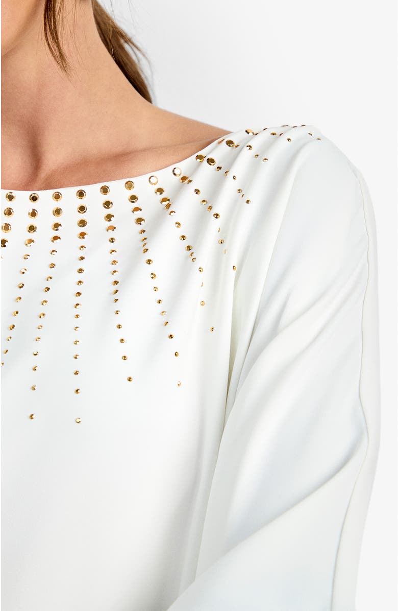 Trina Turk Neena Rhinestone Caftan Dress, Alternate, color, Whitewash