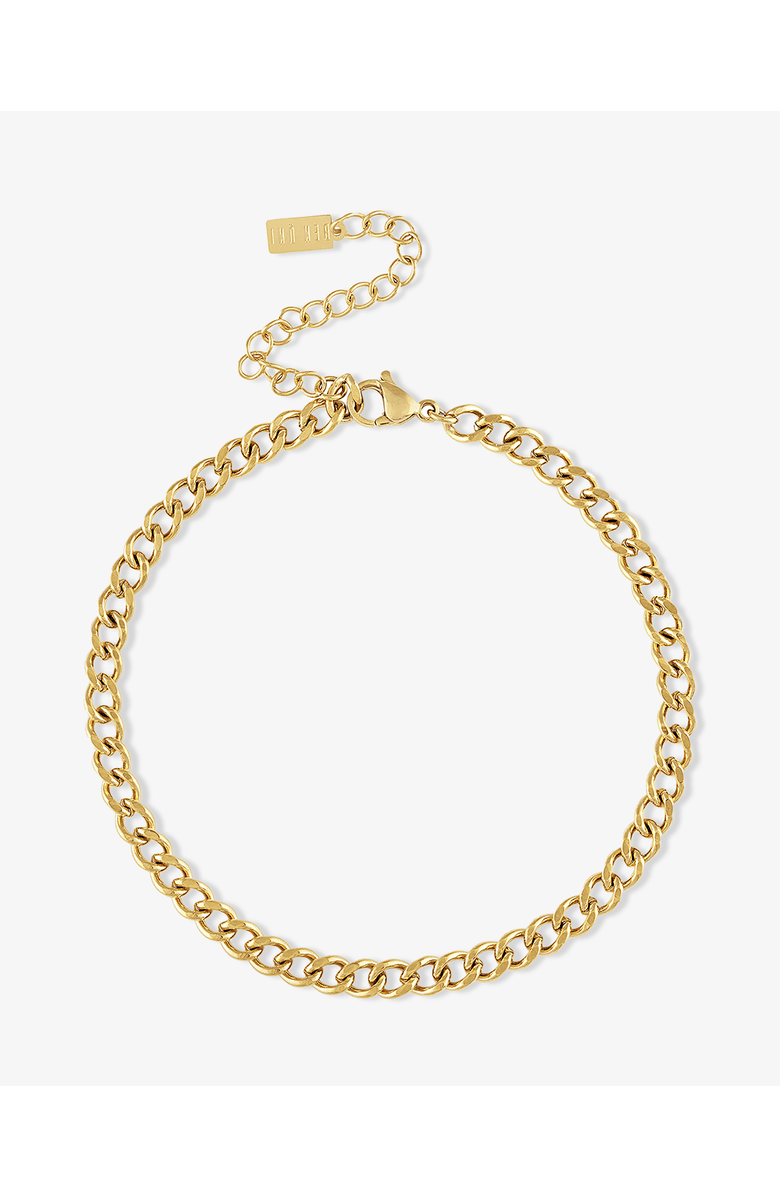 BEN ONI Curb Chain Anklet, Main, color, Gold