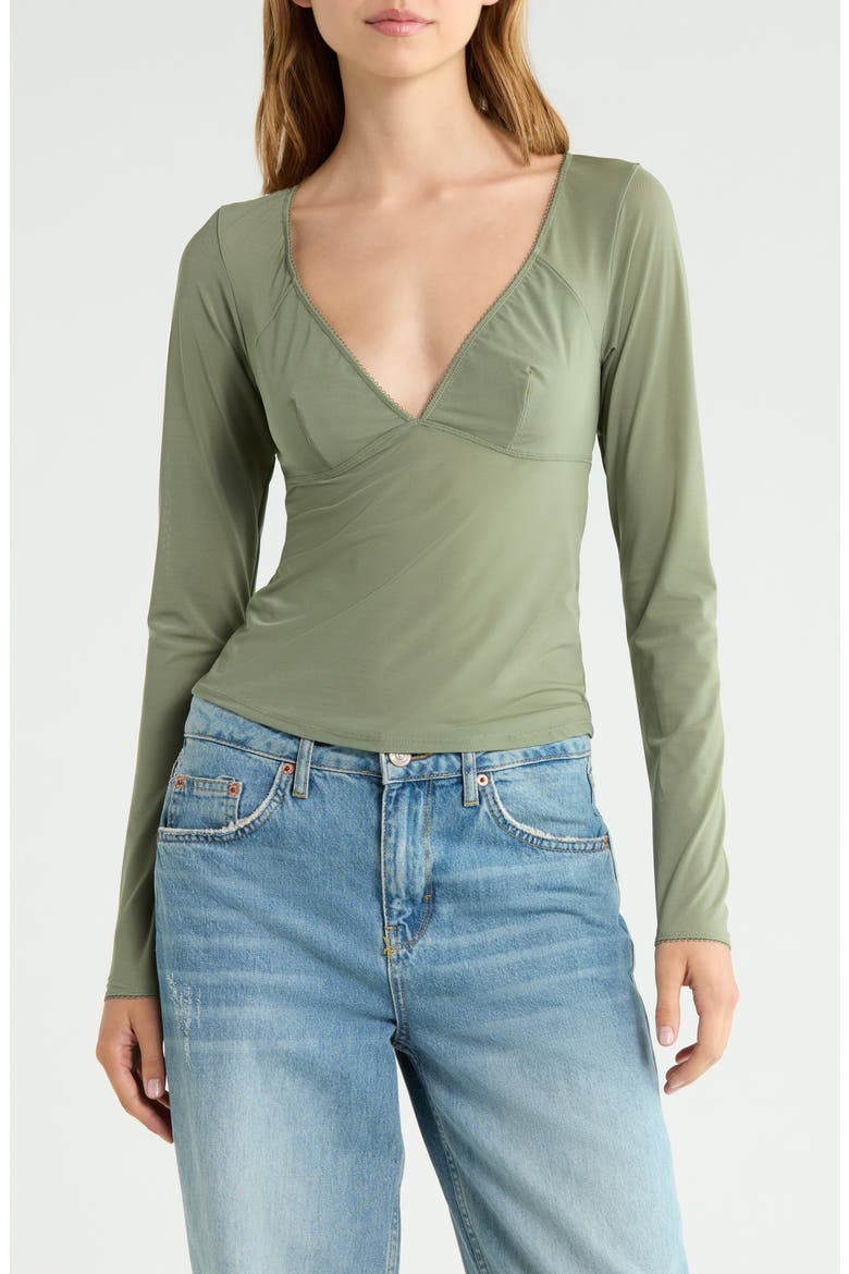 Je T’Aime Long Sleeve Top, Main, color, MOSS