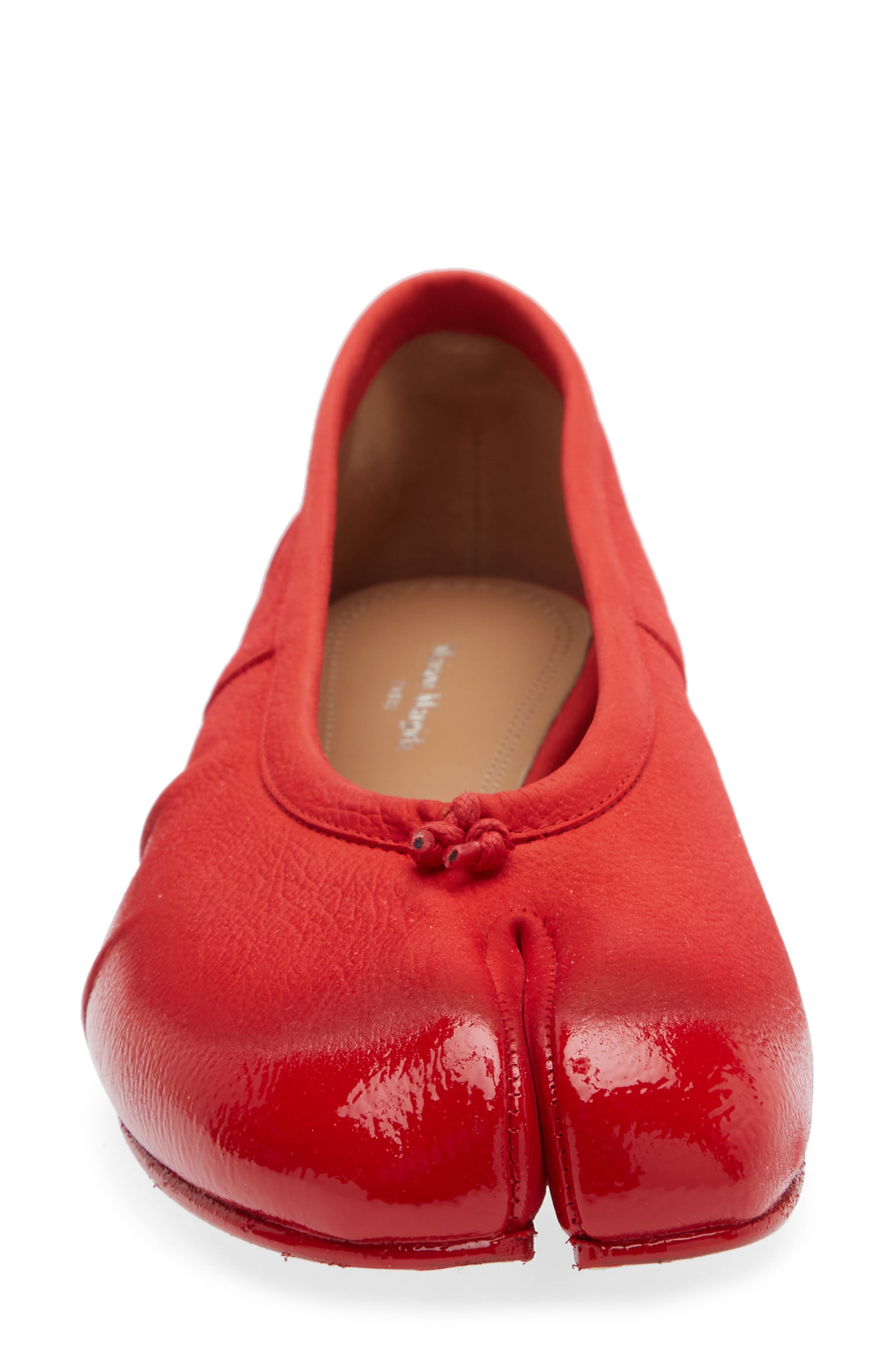 Maison Margiela Tabi Ballet Flat, Alternate, color, Red