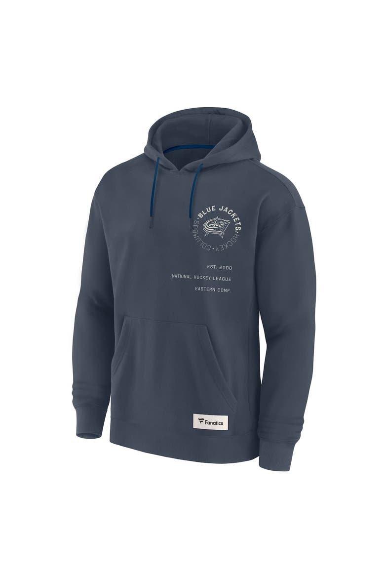 Men's Fanatics Navy Columbus Blue Jackets Future Ground Info Pullover Hoodie, Alternate, color, Navy